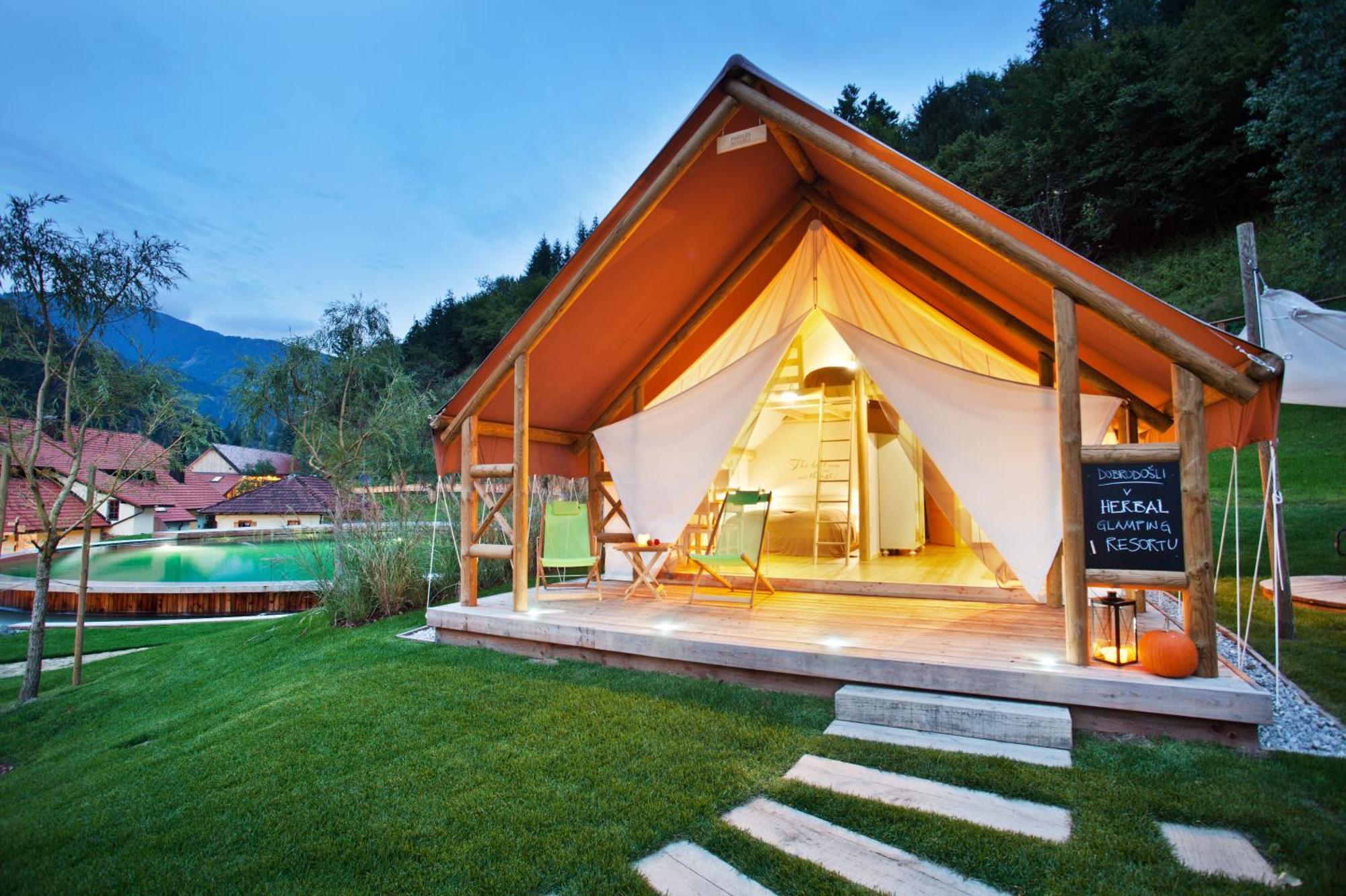 Charming Slovenia - Herbal Glamping Resort Ljubno Exterior photo